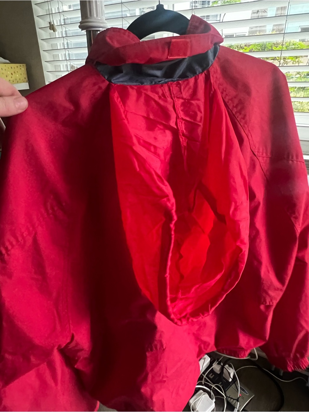 Men's Full-Zip Windbreaker / Sailing Jacket with Concealed Hood - Picture 3 of 3